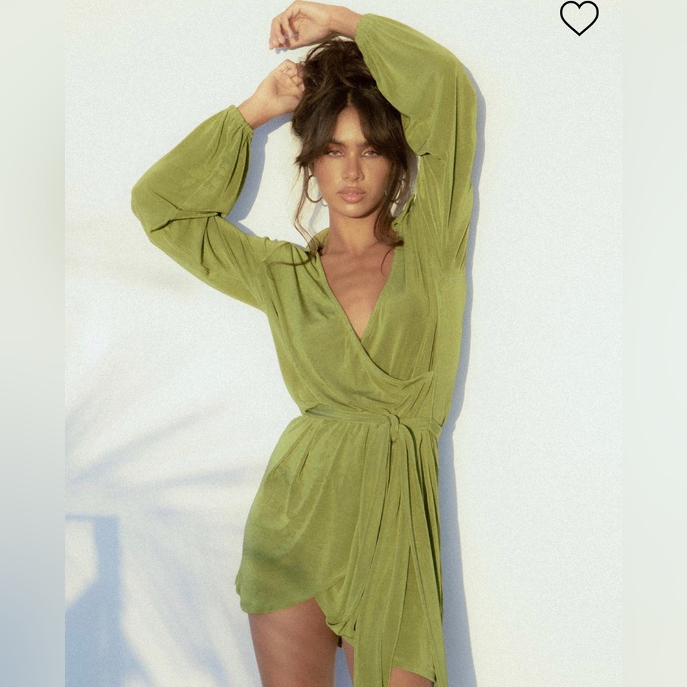 Green Wrap Dress- Size 0